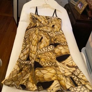Roberto Cavalli dress gold with design